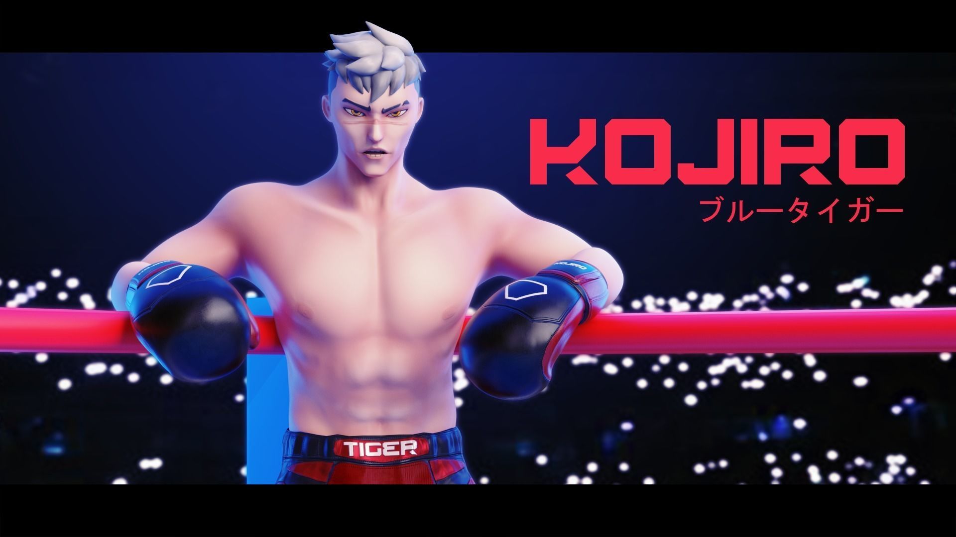 Low Poly Boxer - MMA Fighter -  Kojiro Low-poly 3D model_3