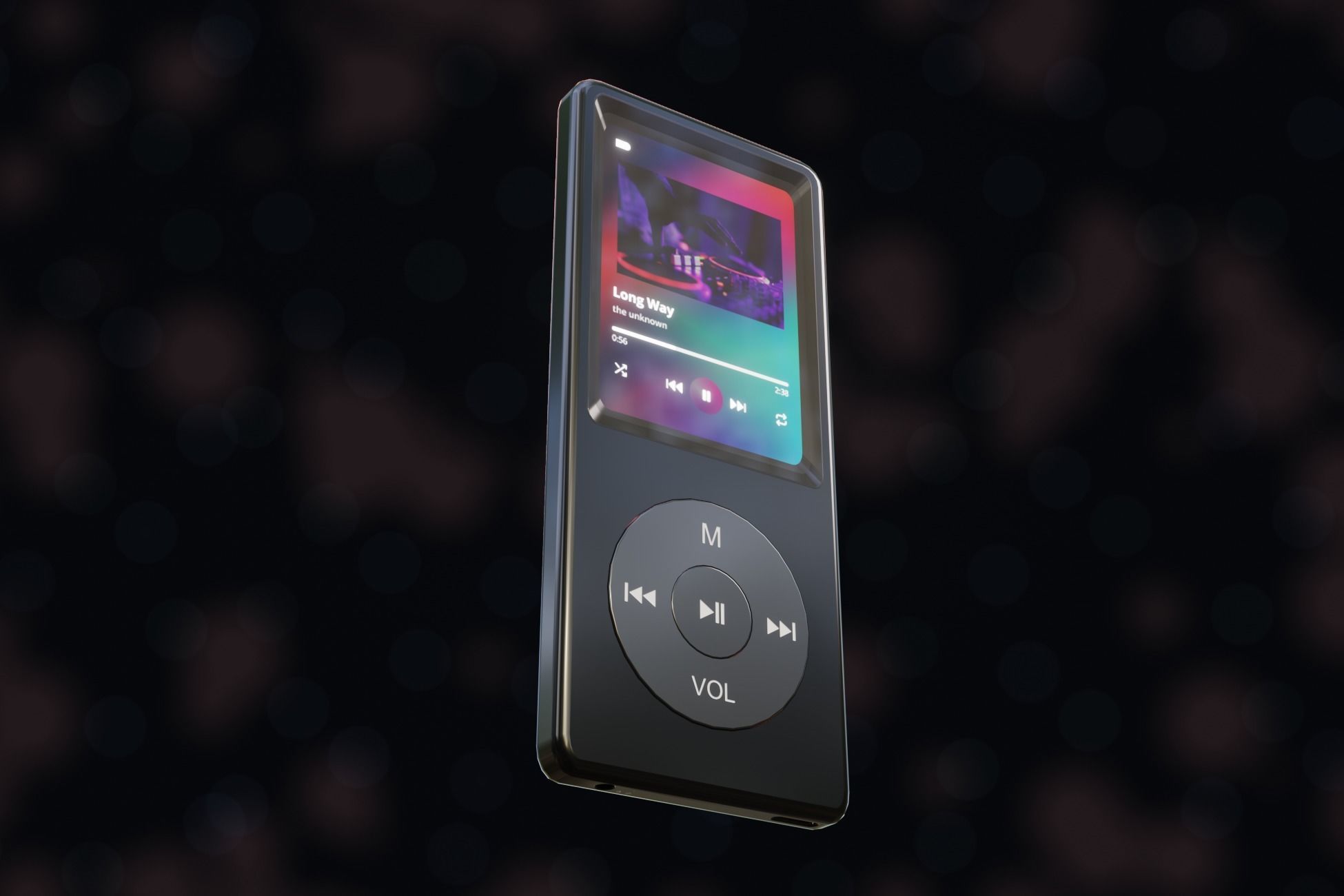 iPod Music Player Low-poly 3D model_52