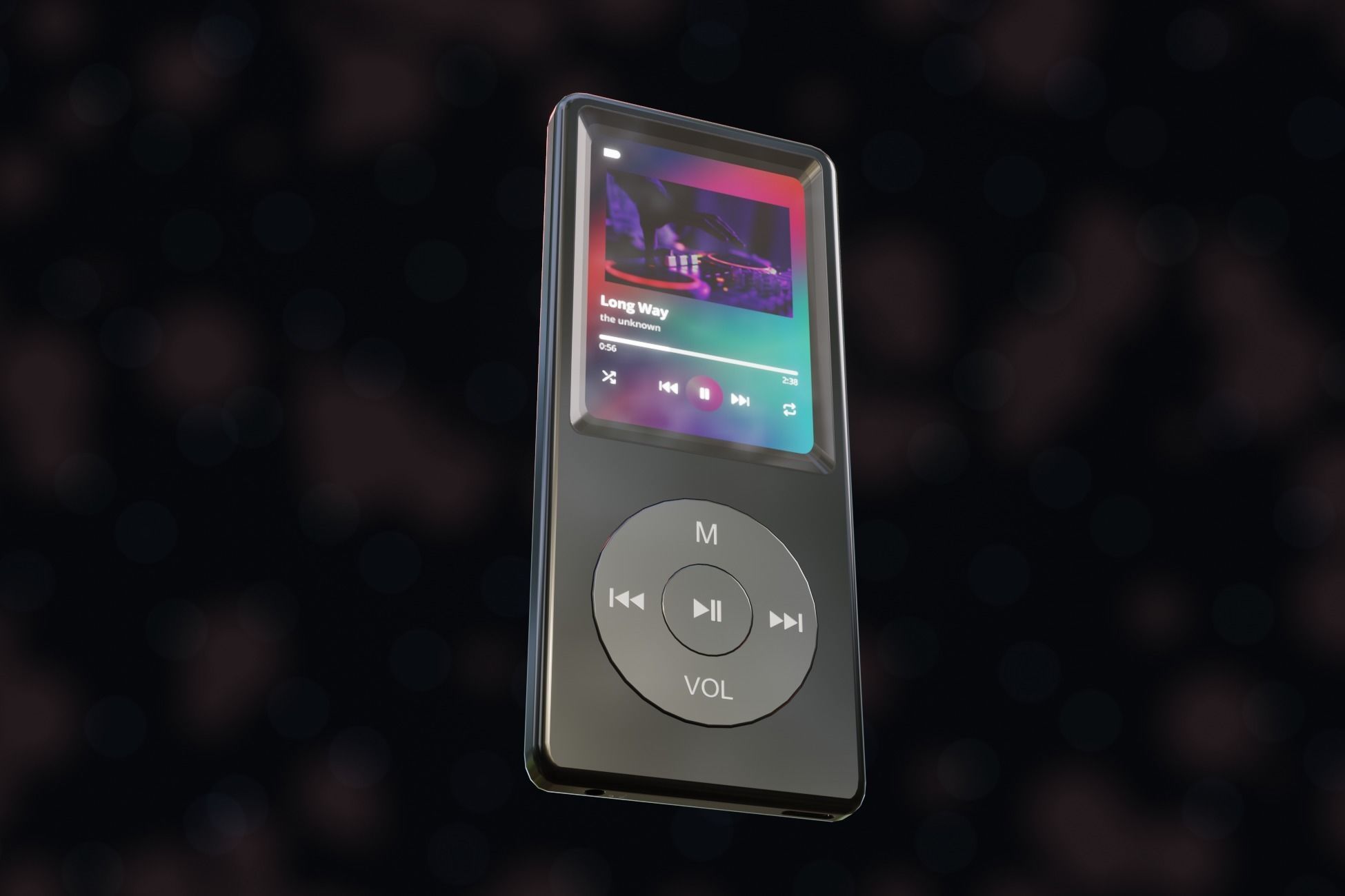 iPod Music Player Low-poly 3D model_29