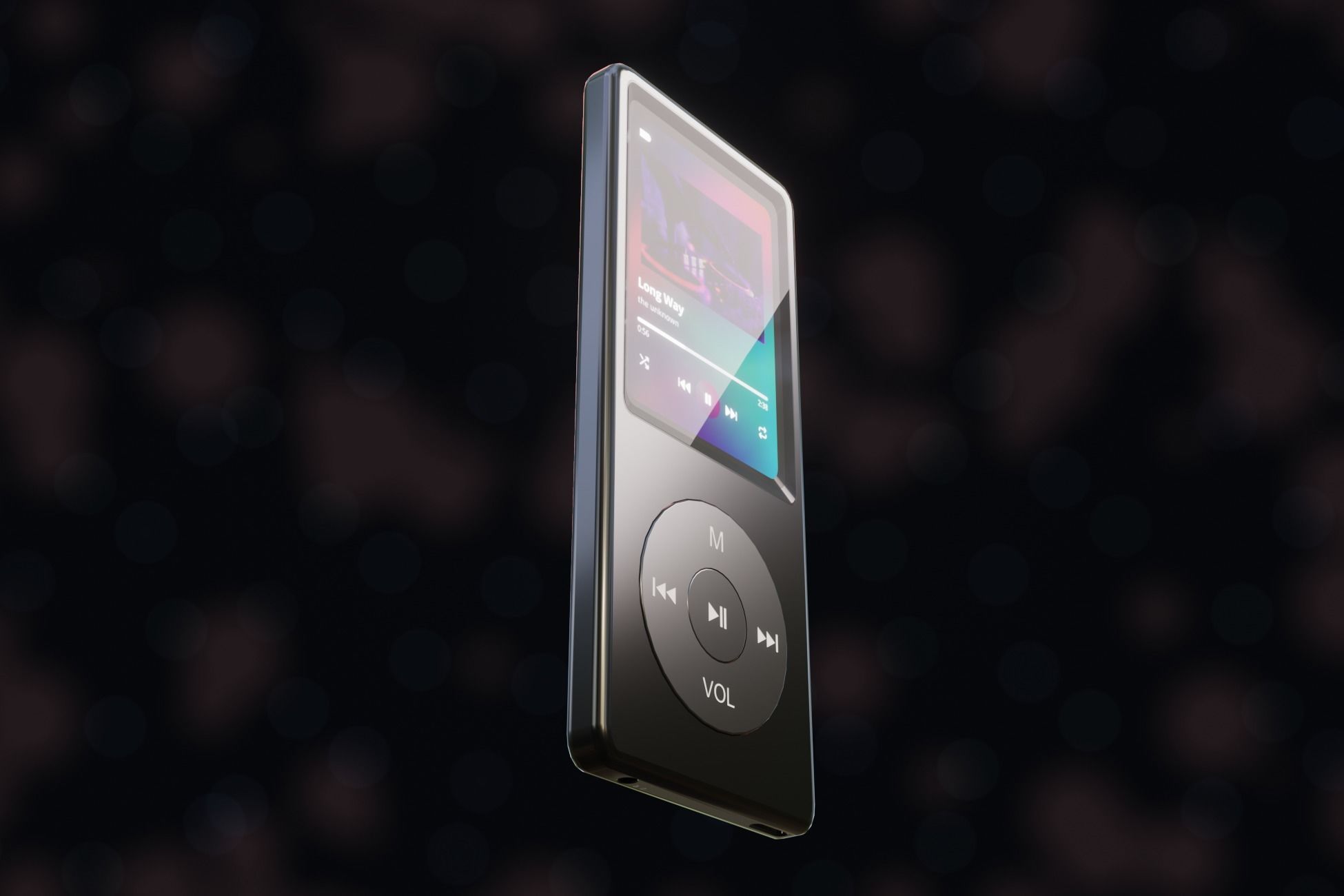 iPod Music Player Low-poly 3D model_5