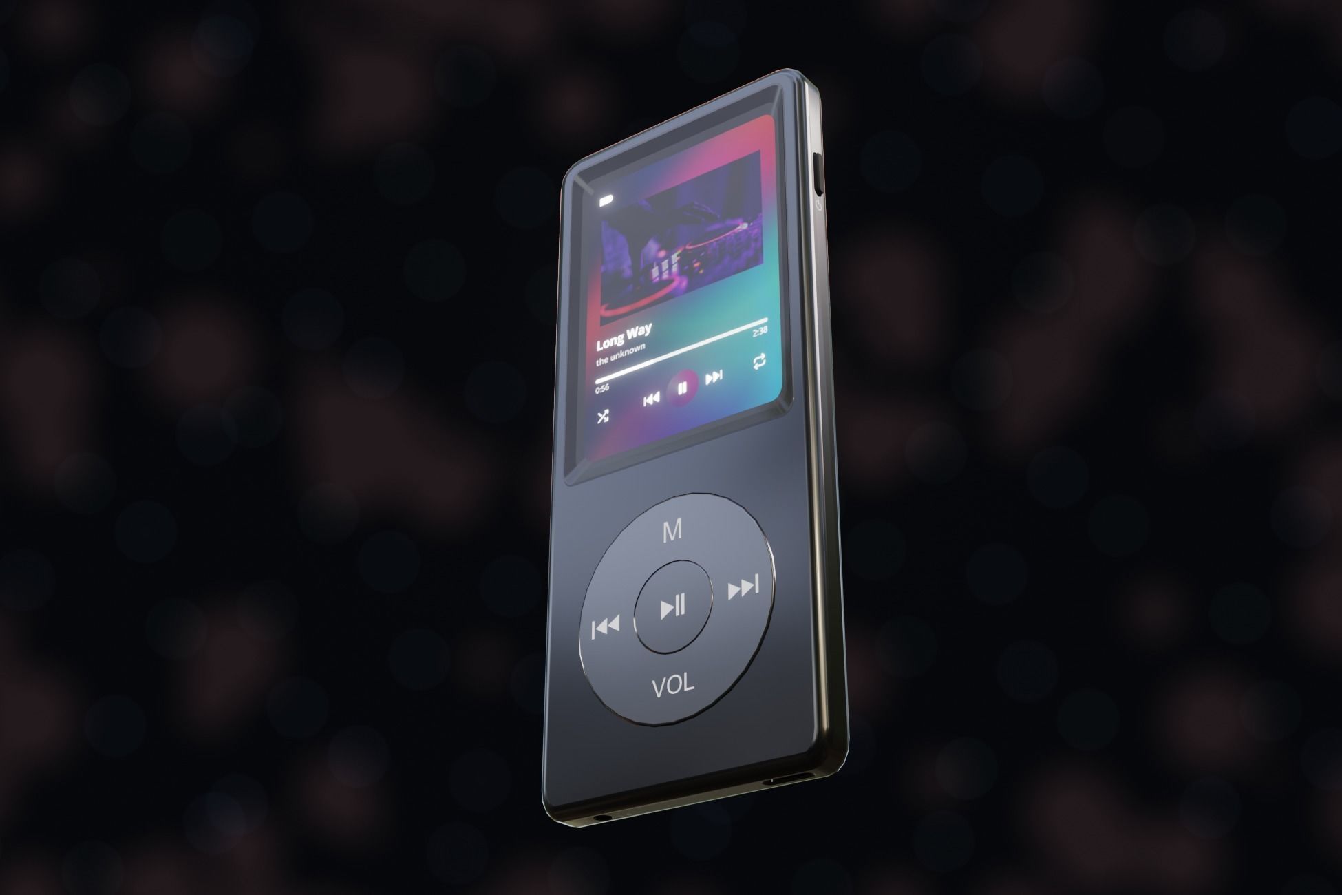 iPod Music Player Low-poly 3D model_17