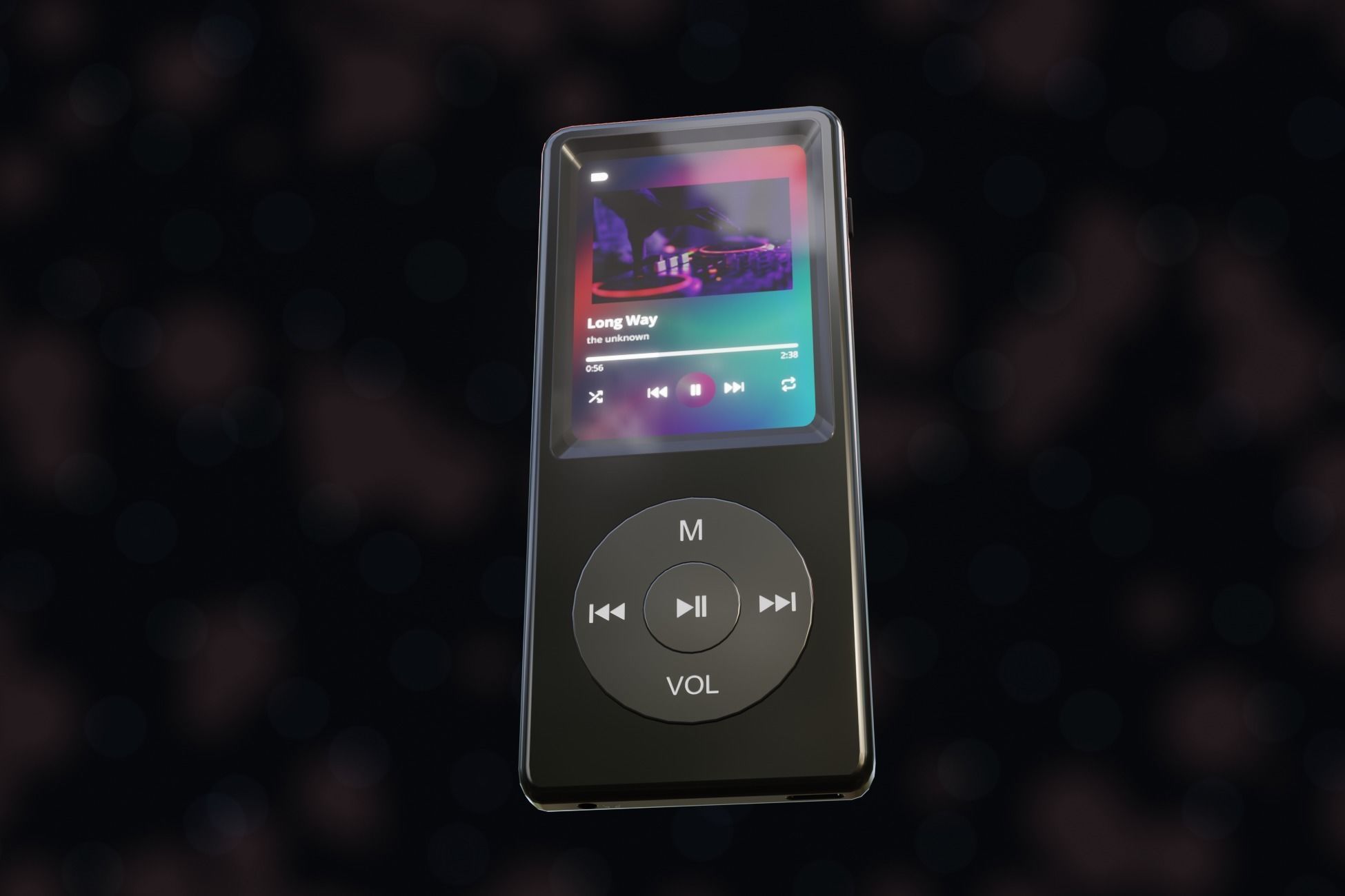 iPod Music Player Low-poly 3D model_25