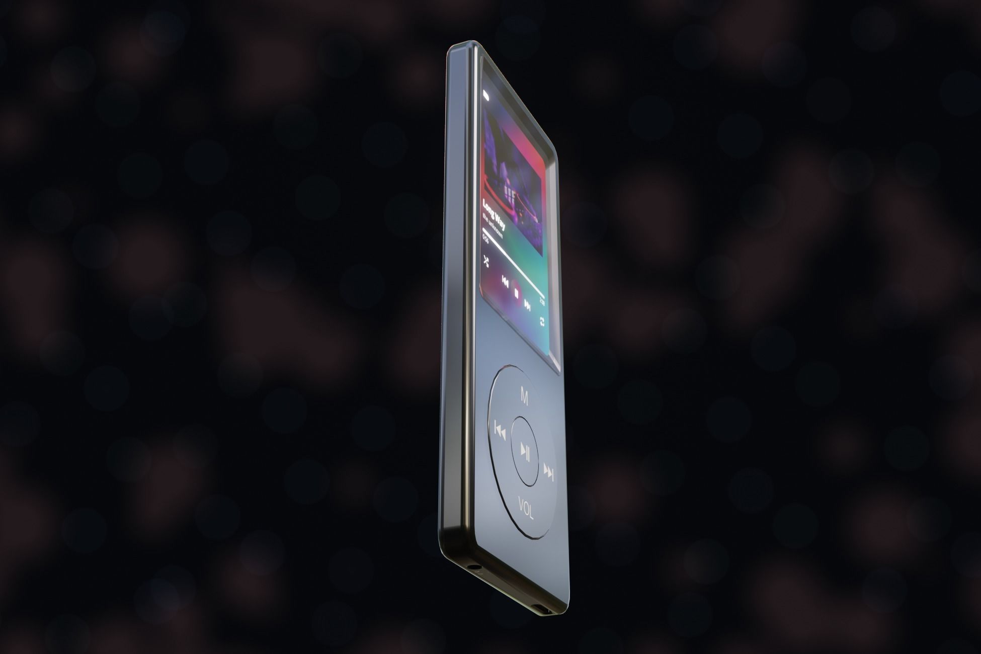 iPod Music Player Low-poly 3D model_4