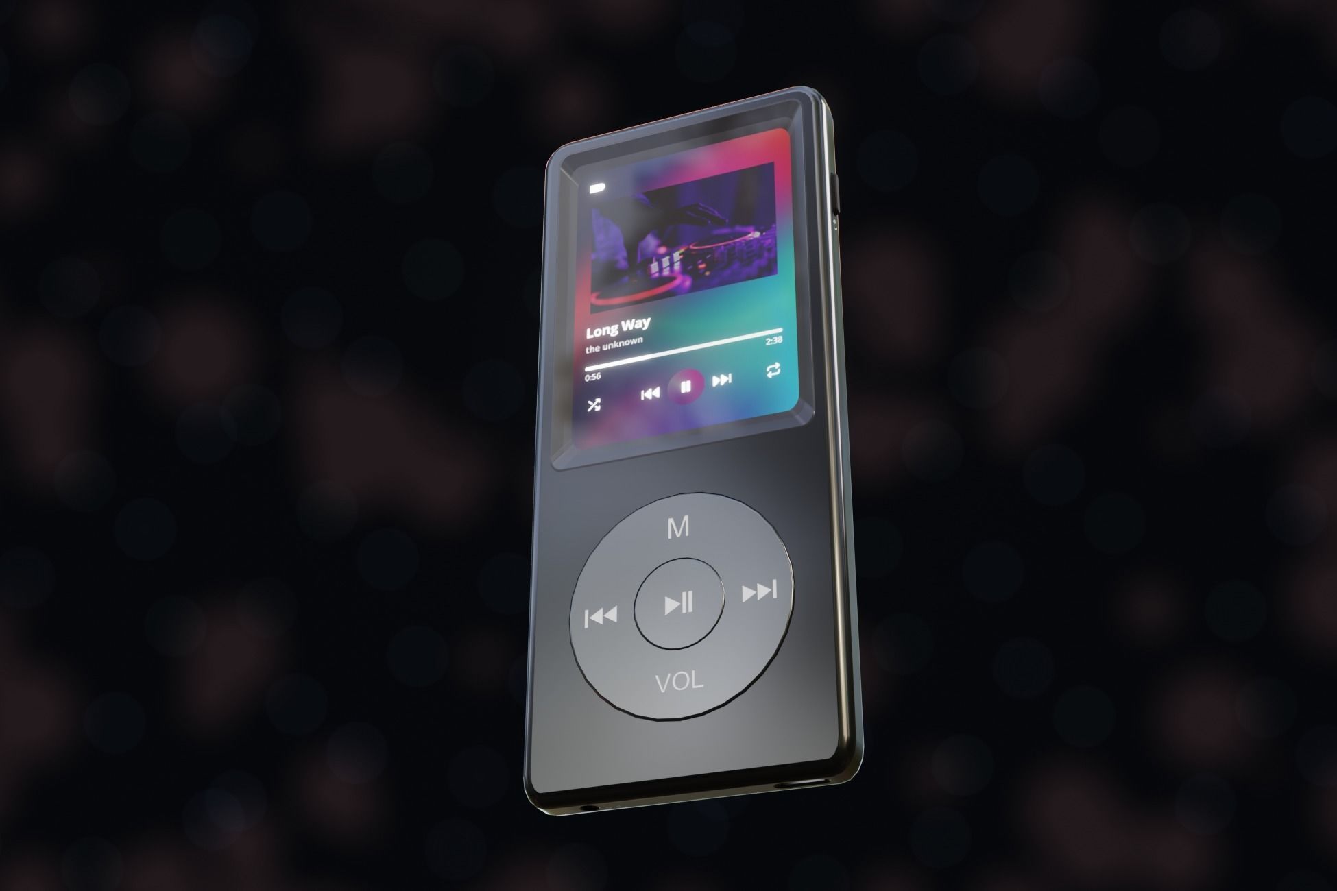 iPod Music Player Low-poly 3D model_27