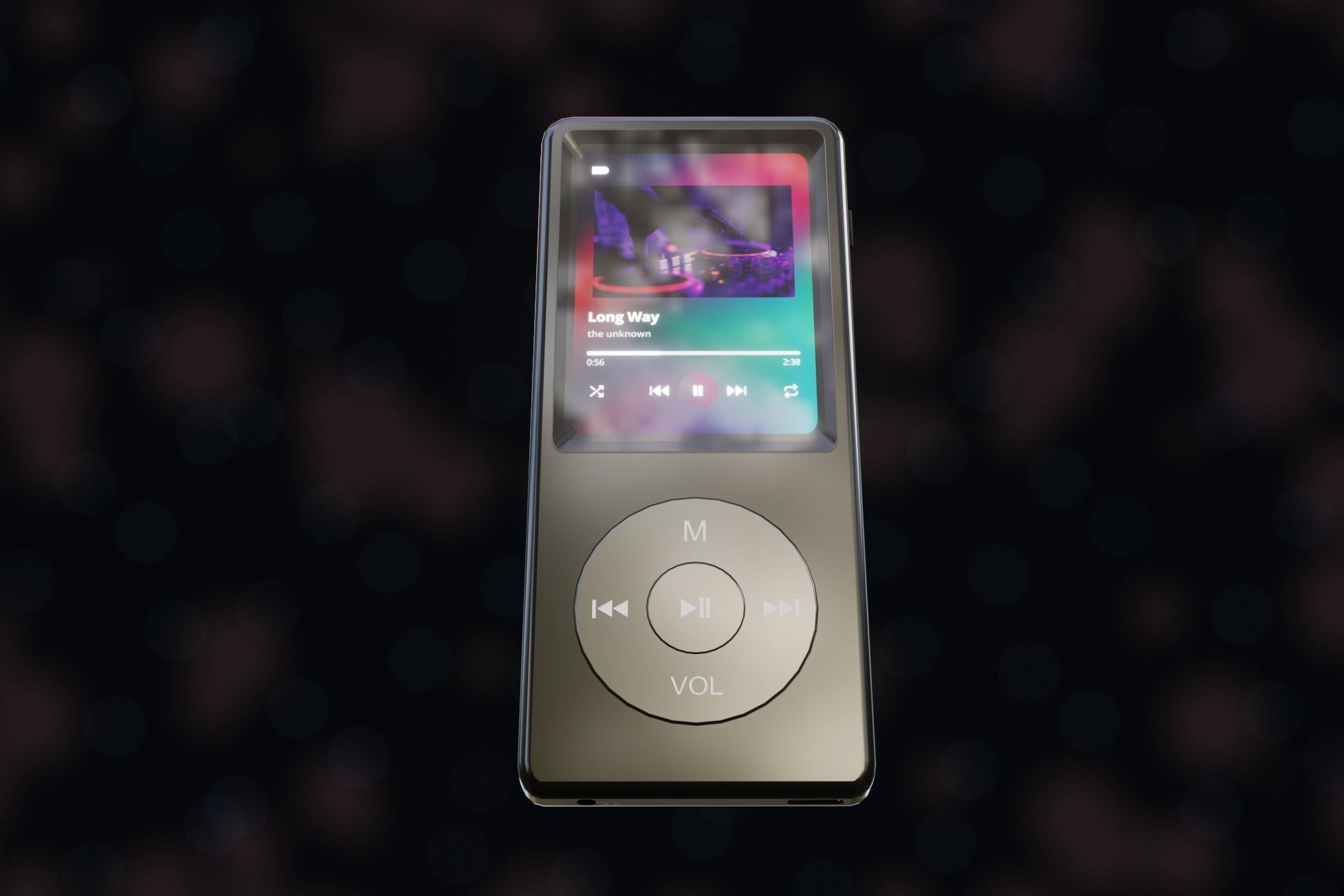 iPod Music Player Low-poly 3D model_2