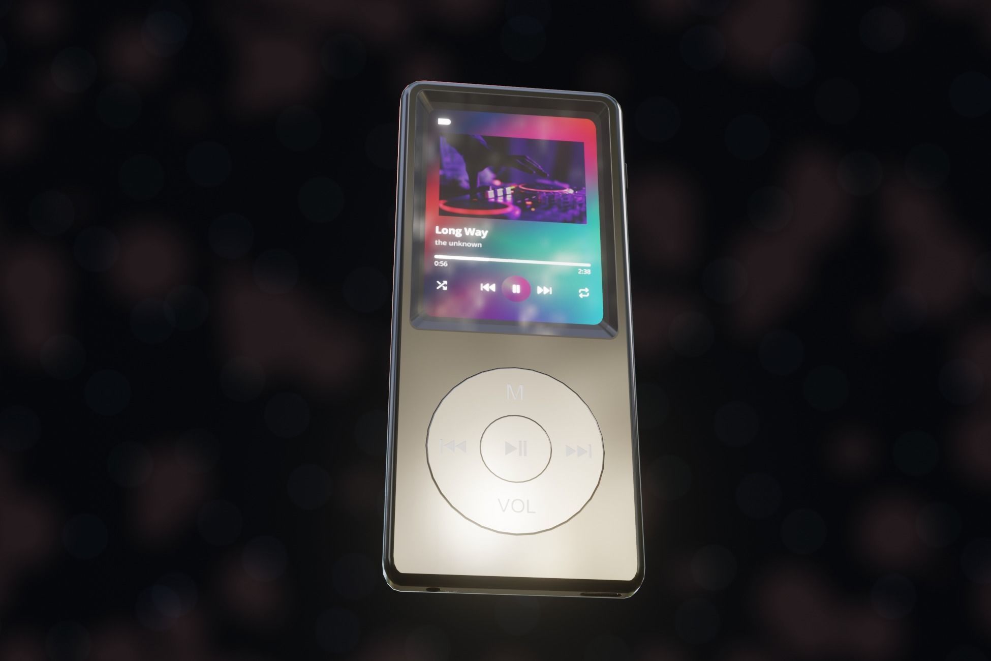 iPod Music Player Low-poly 3D model_28