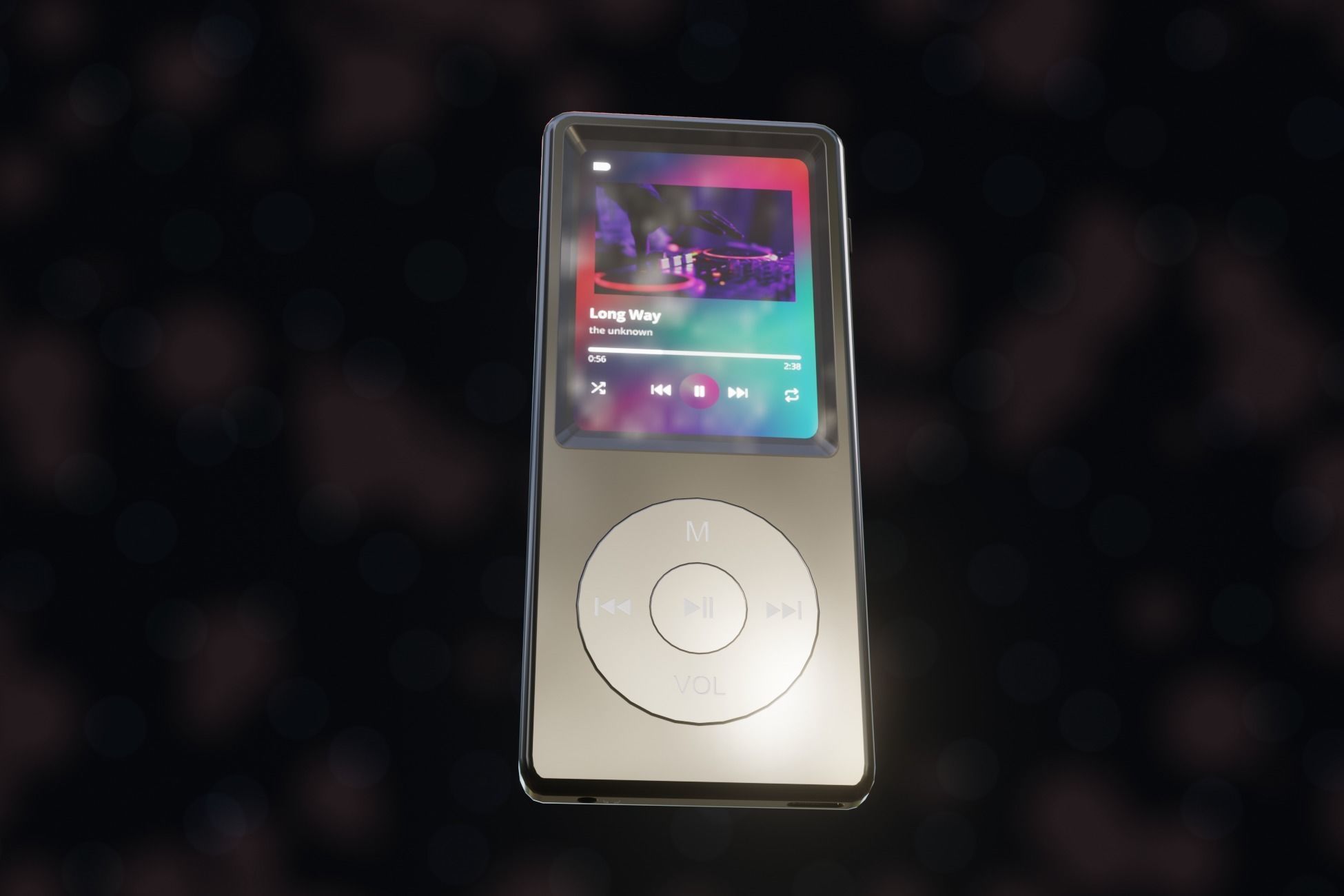 iPod Music Player Low-poly 3D model_48