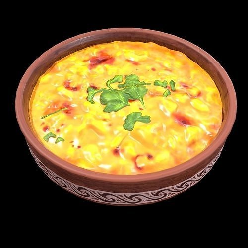 Butter Chicken Low-poly 3D model