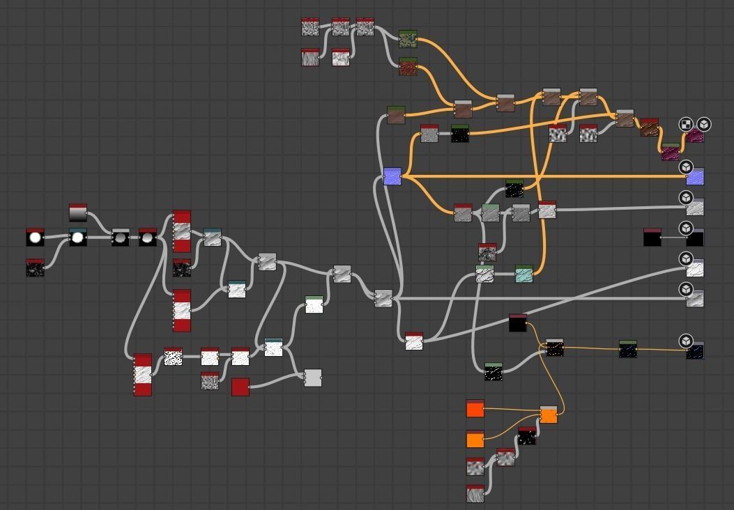 Stylized Volcanic Rock - Substance Designer Texture_3