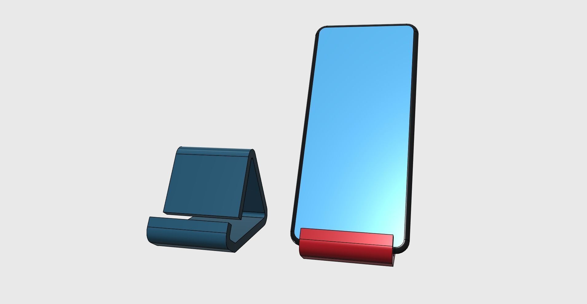 Phone holder universal easy print 3D print model_4