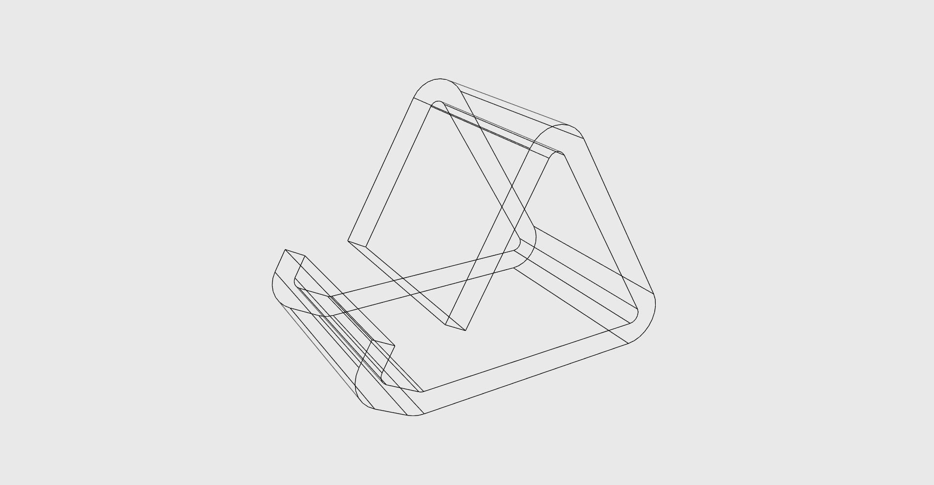 Phone holder universal easy print 3D print model_9