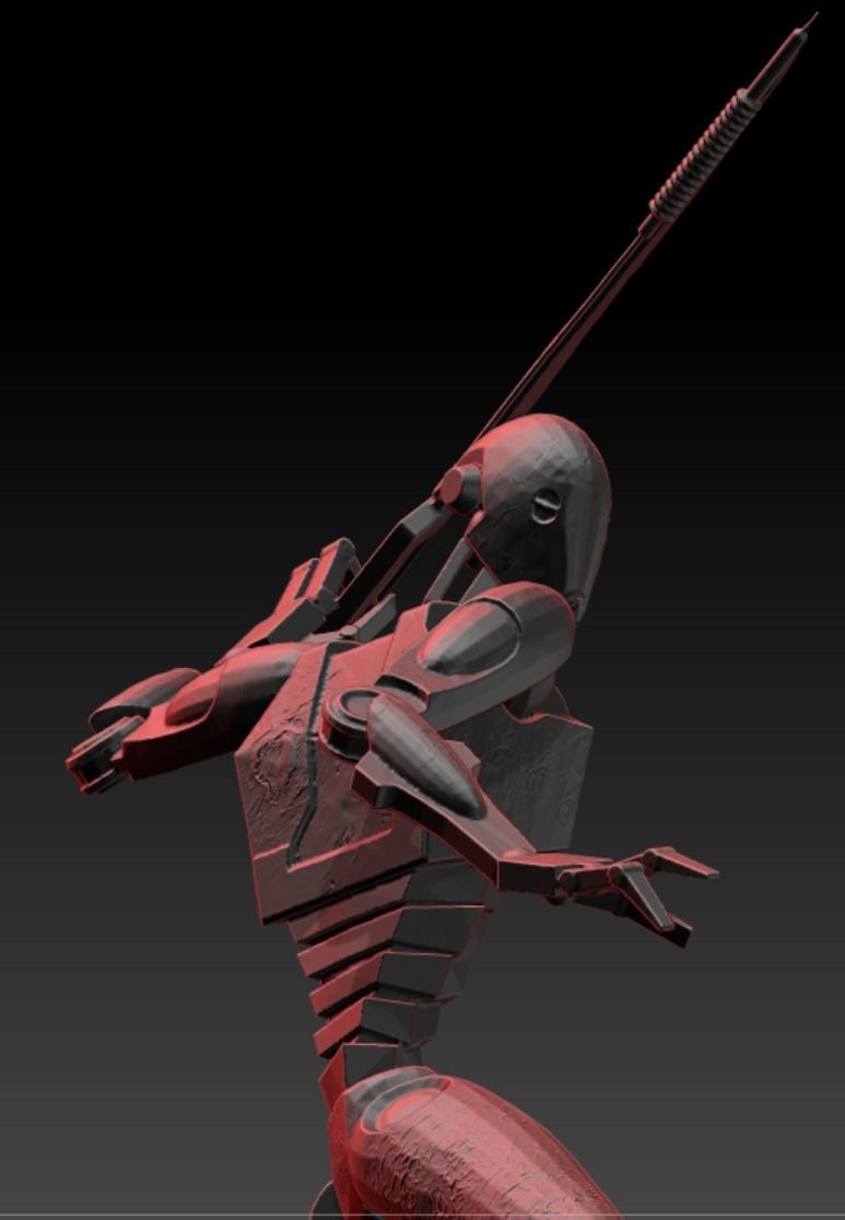 Star wars BX series Commando droid 3D print model_4