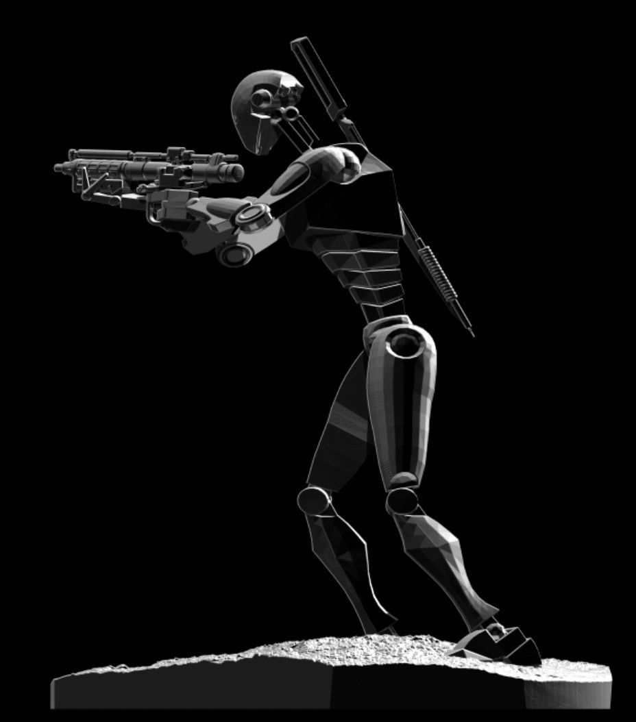 Star wars BX series Commando droid 3D print model_2