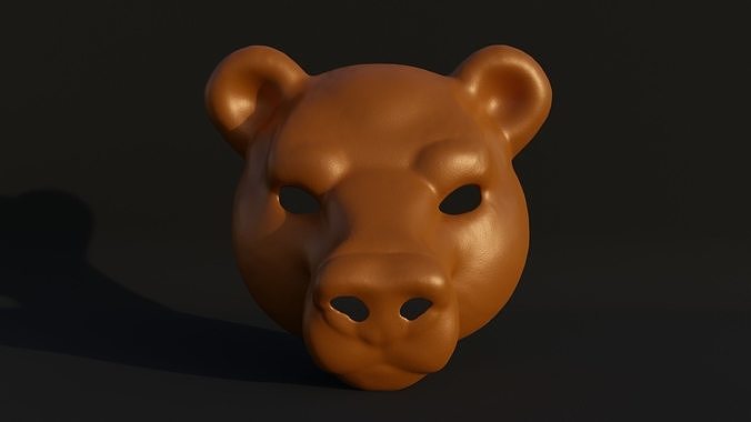 Bear Cosplay Face Mask 3D print model