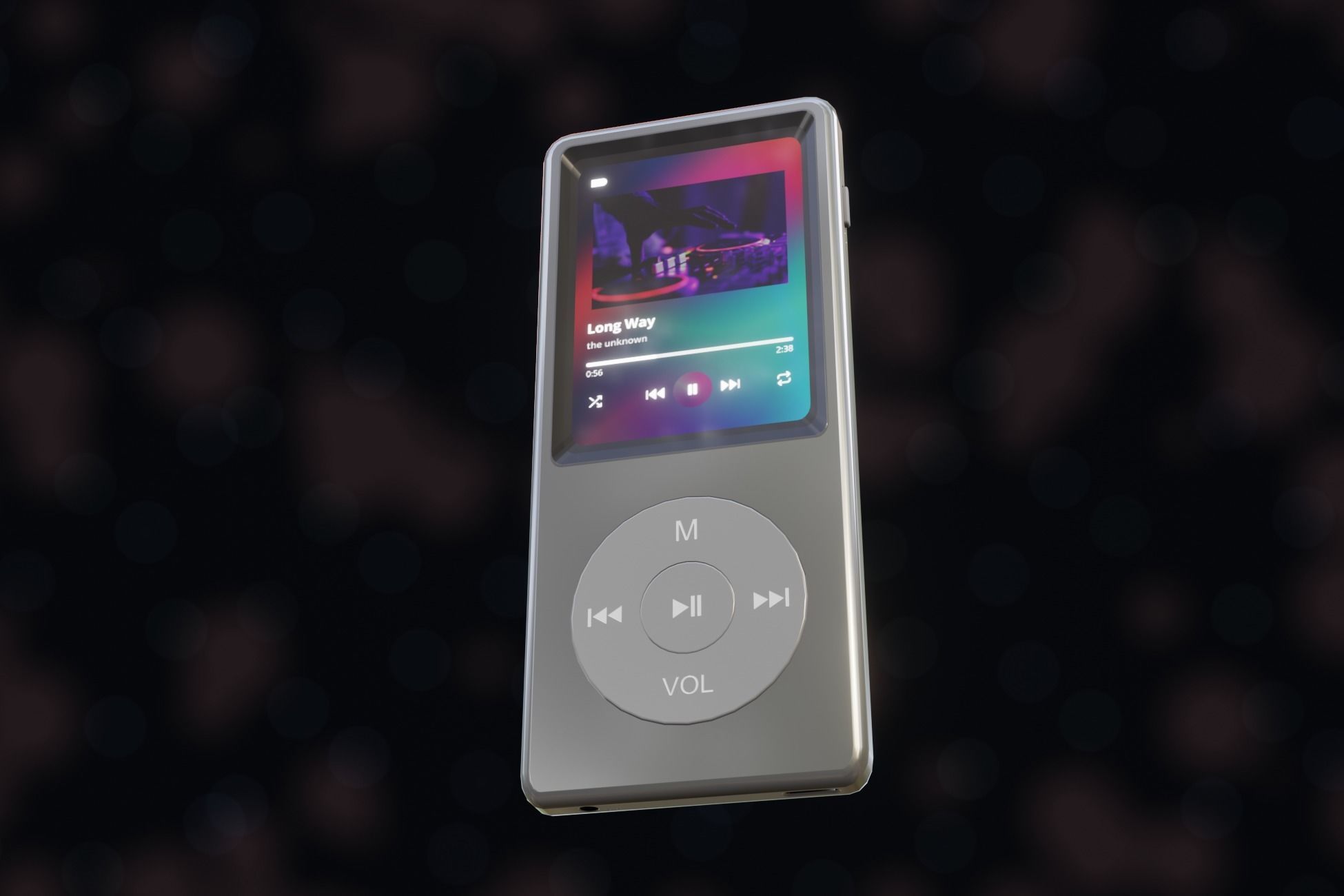 iPod Music Player Low-poly 3D model_24