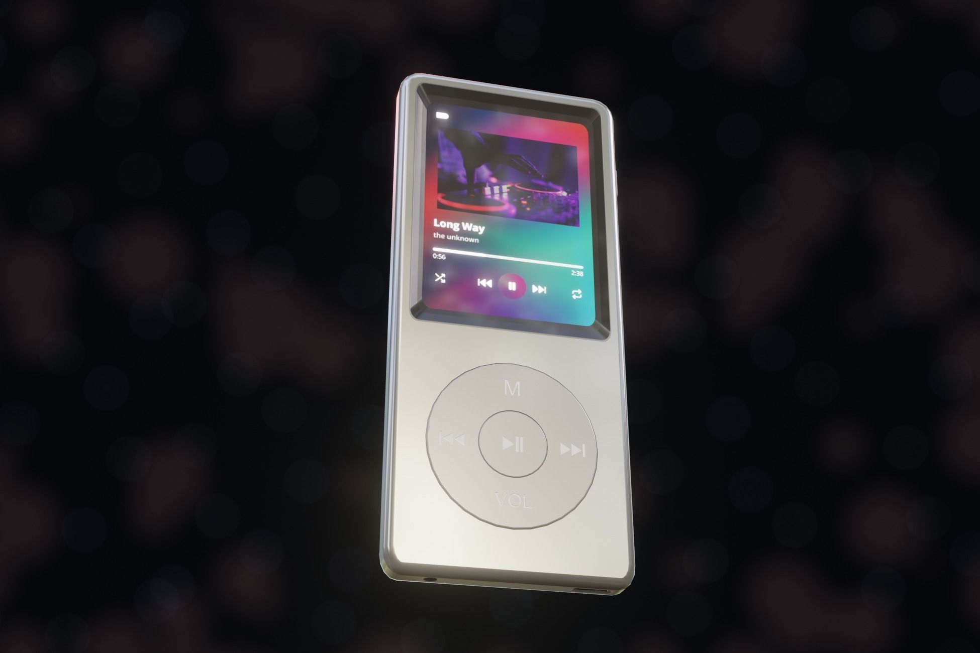 iPod Music Player Low-poly 3D model_26