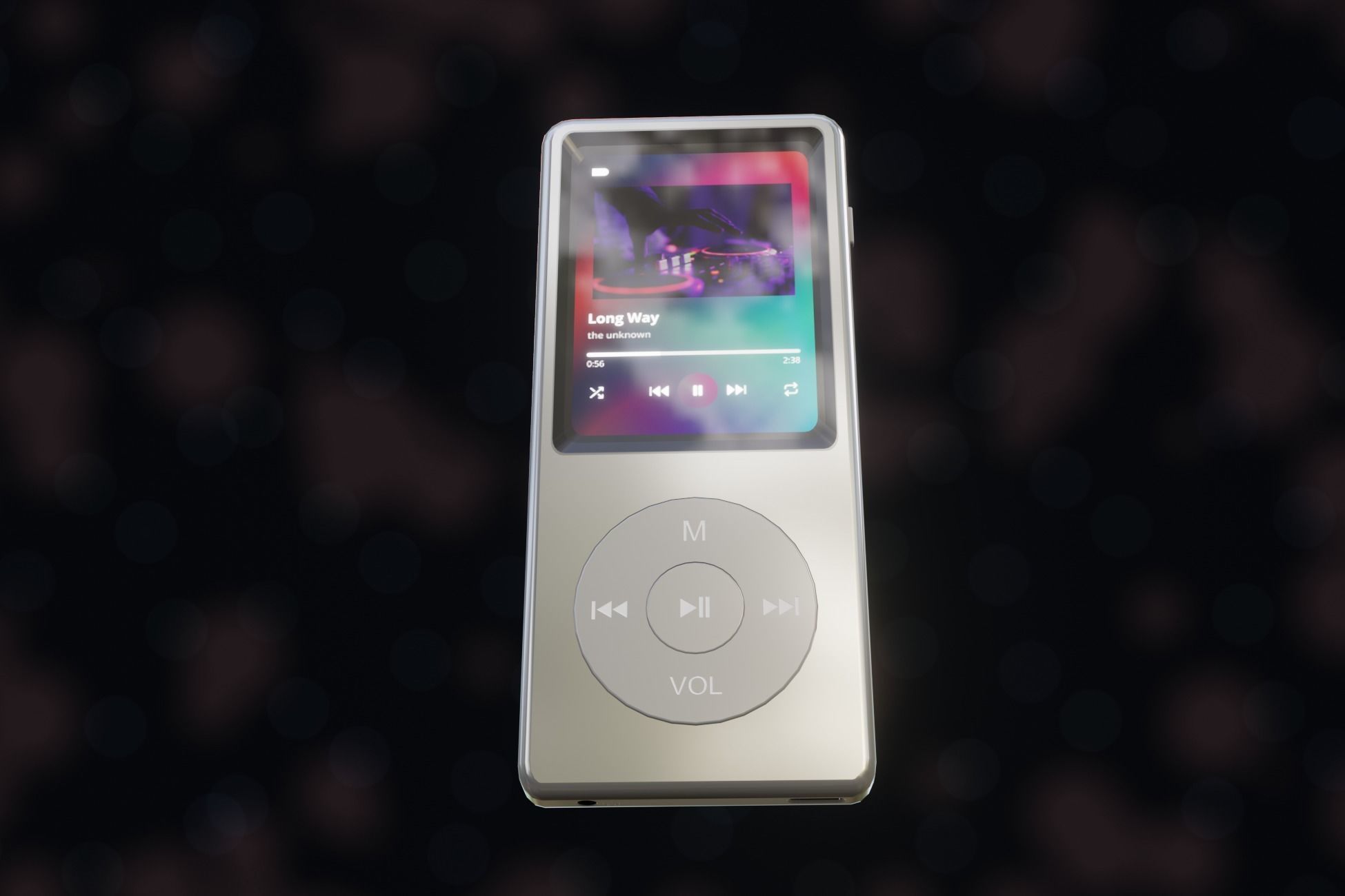 iPod Music Player Low-poly 3D model_46