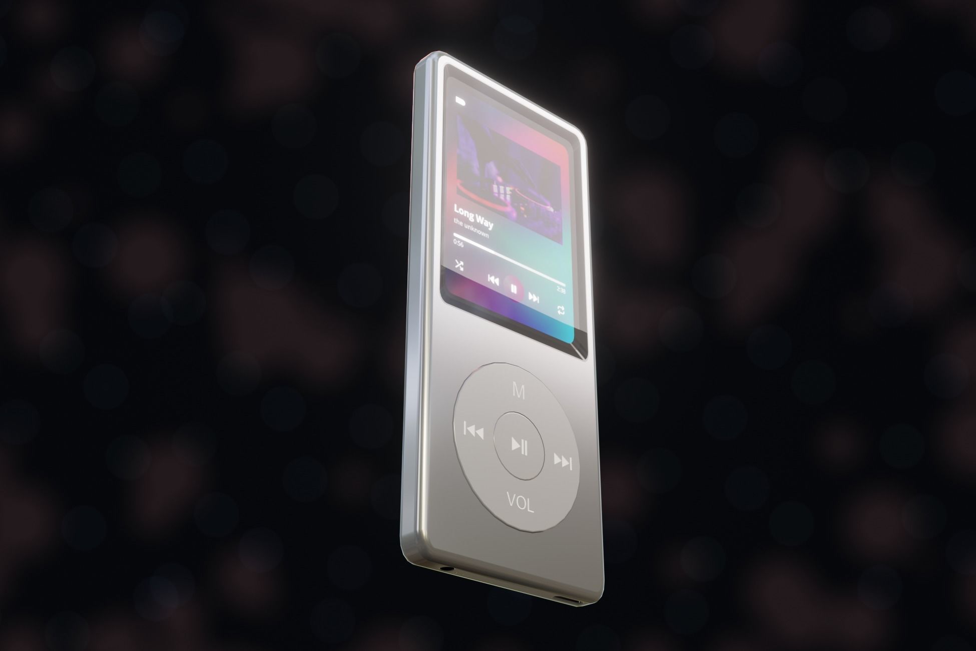 iPod Music Player Low-poly 3D model_29