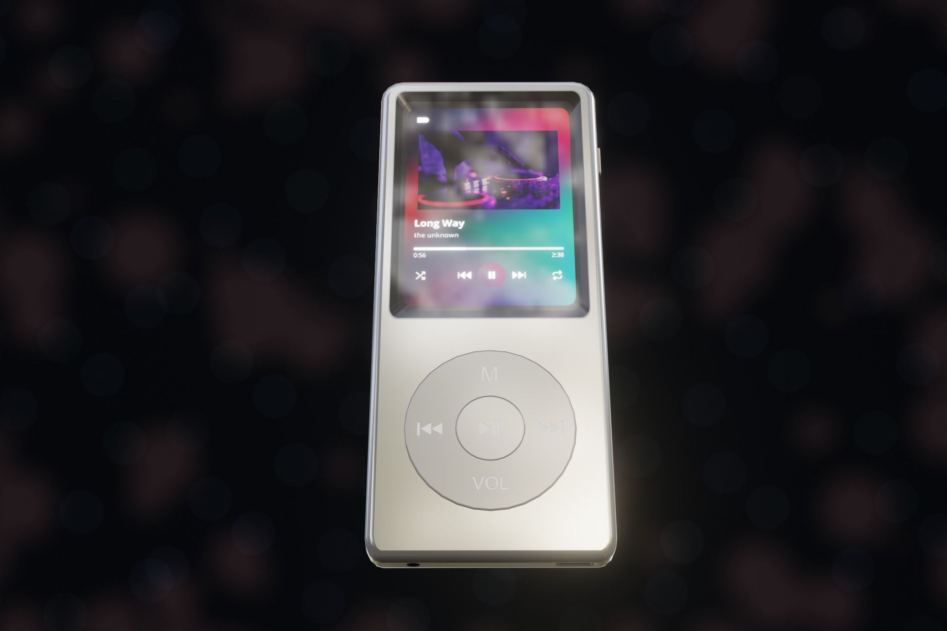 iPod Music Player Low-poly 3D model_25