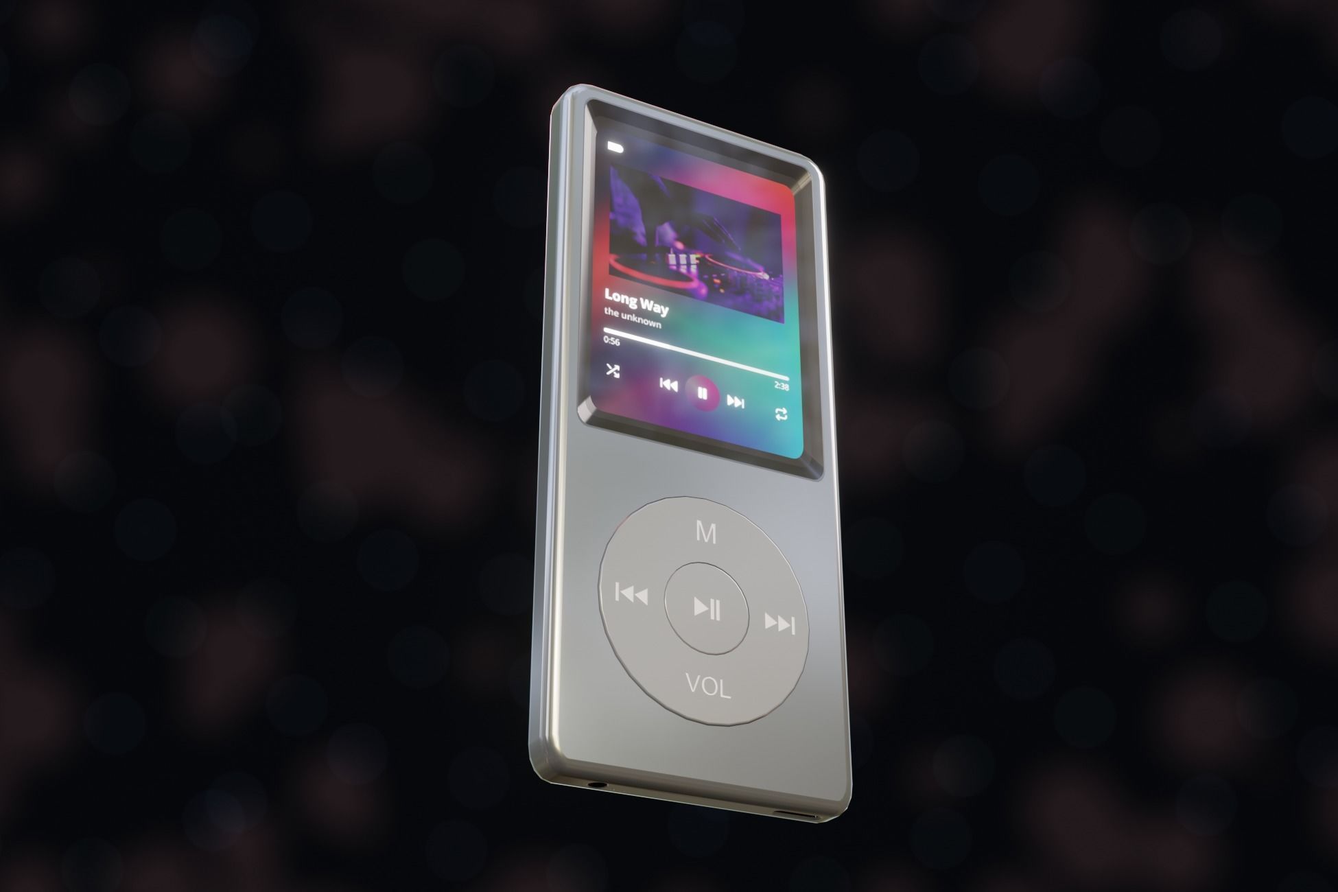 iPod Music Player Low-poly 3D model_28