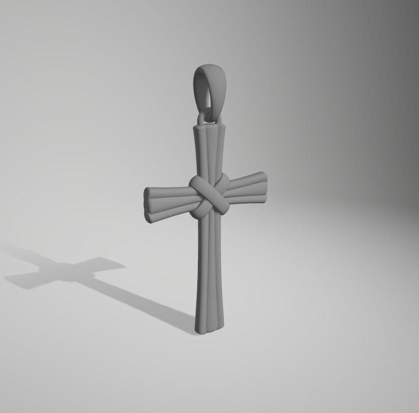 cross pendant 3D print model_6