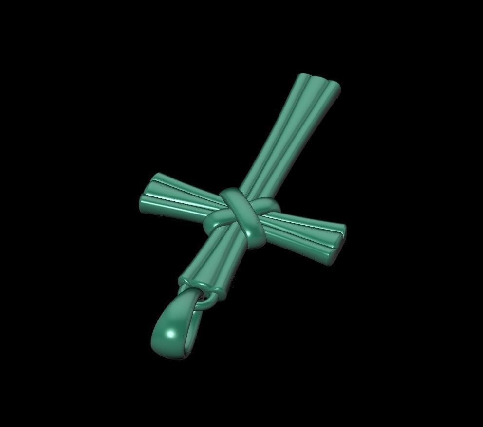 cross pendant 3D print model_20