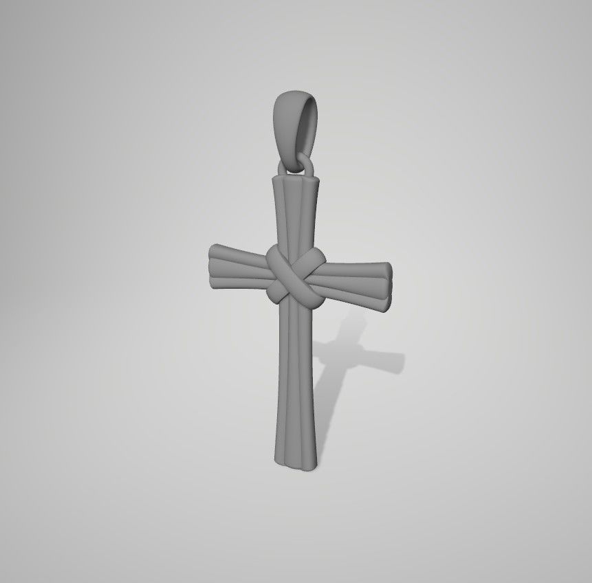 cross pendant 3D print model_14