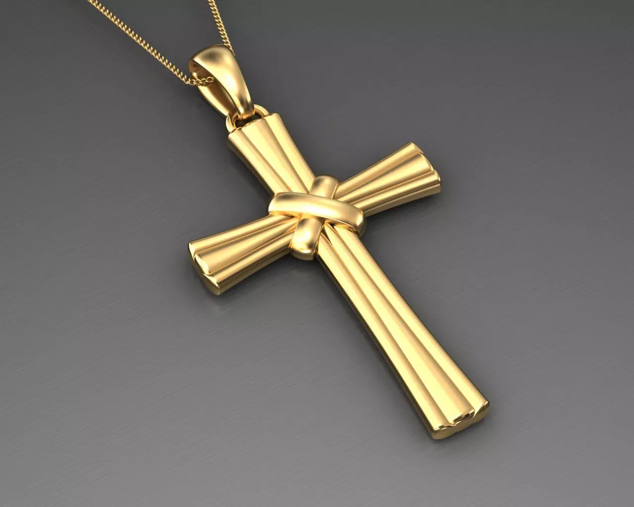 cross pendant 3D print model_0