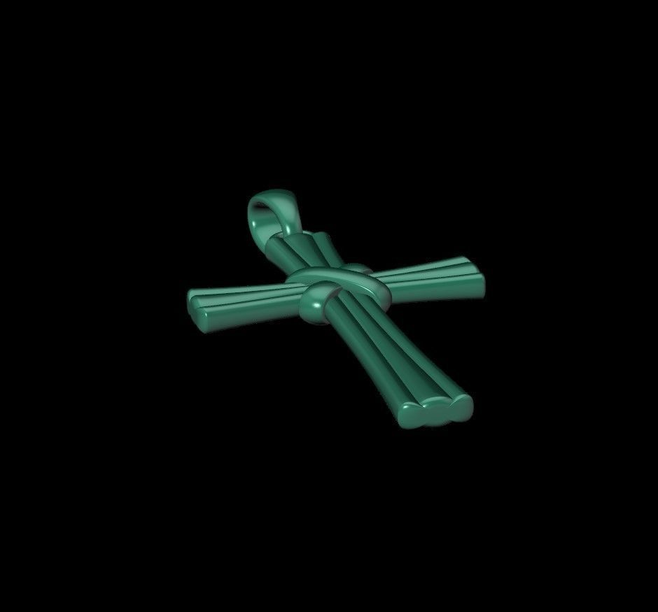 cross pendant 3D print model_23