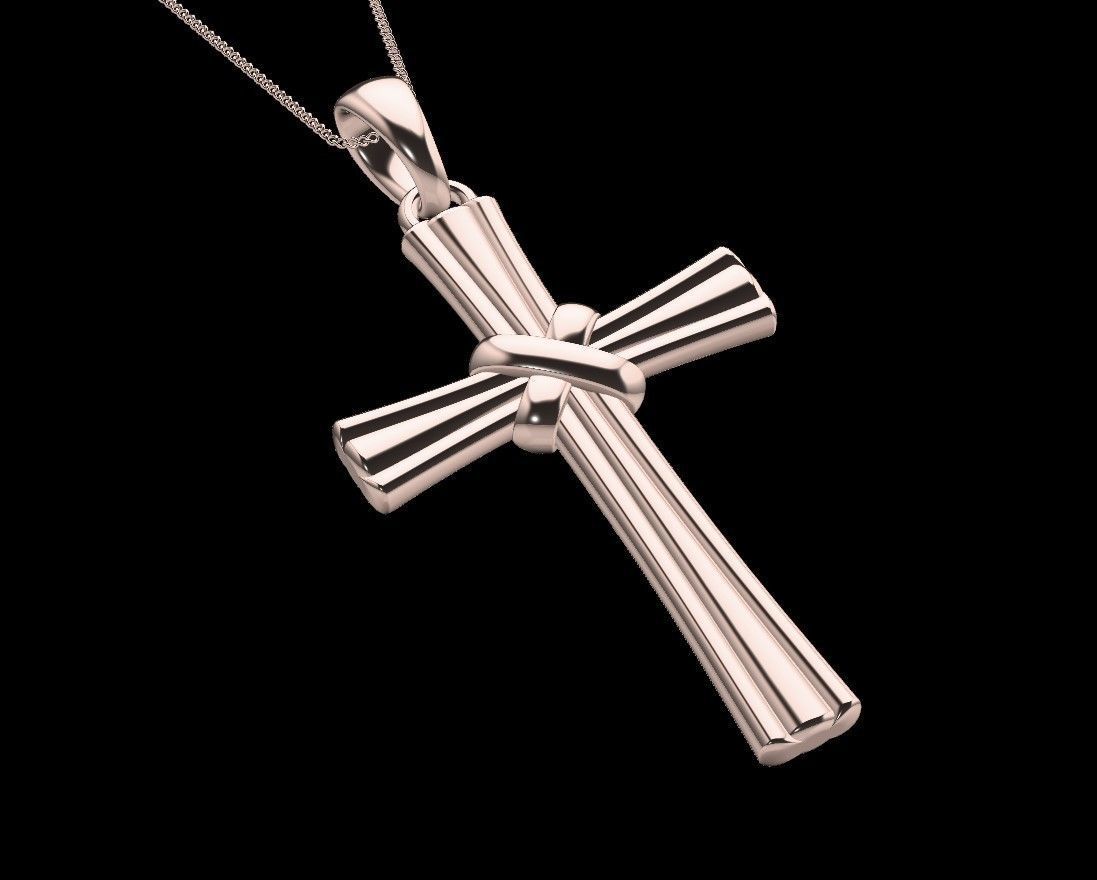 cross pendant 3D print model_24