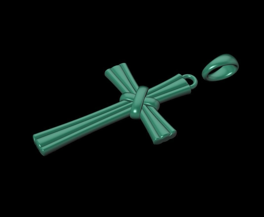 cross pendant 3D print model_13