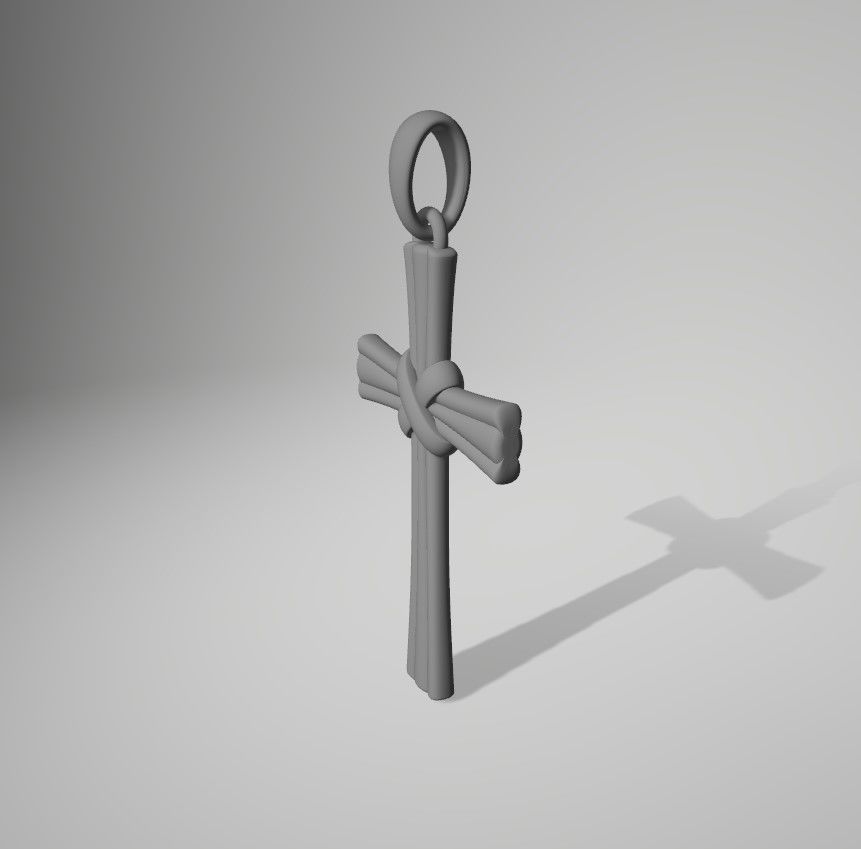 cross pendant 3D print model_26