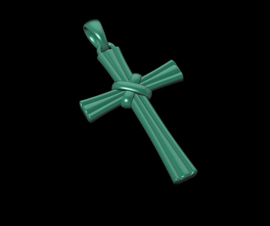cross pendant 3D print model_22