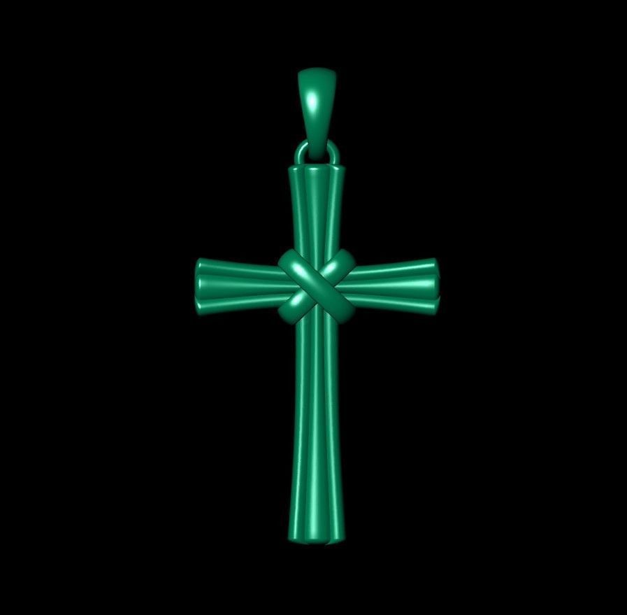cross pendant 3D print model_19