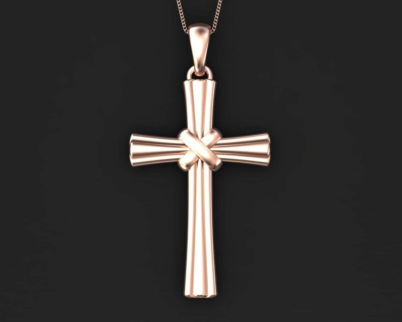 cross pendant 3D print model_5