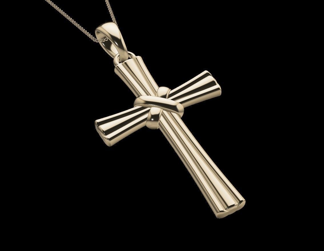 cross pendant 3D print model_21