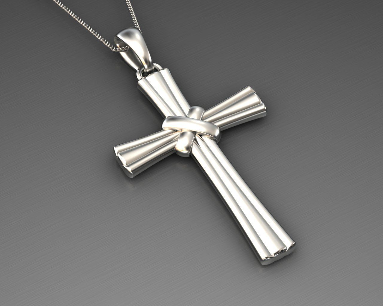 cross pendant 3D print model_2