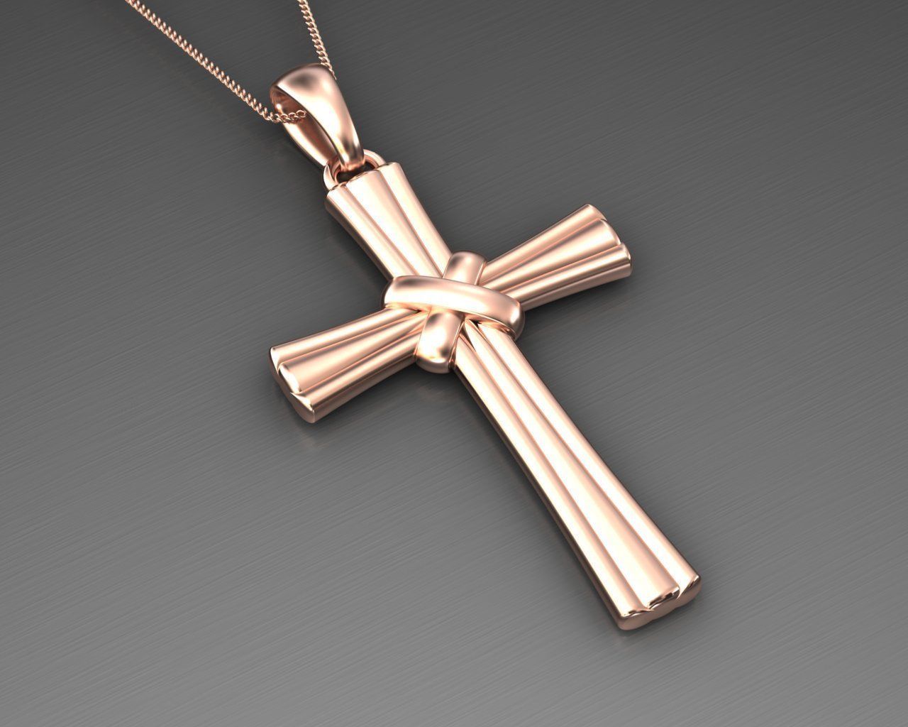 cross pendant 3D print model_4