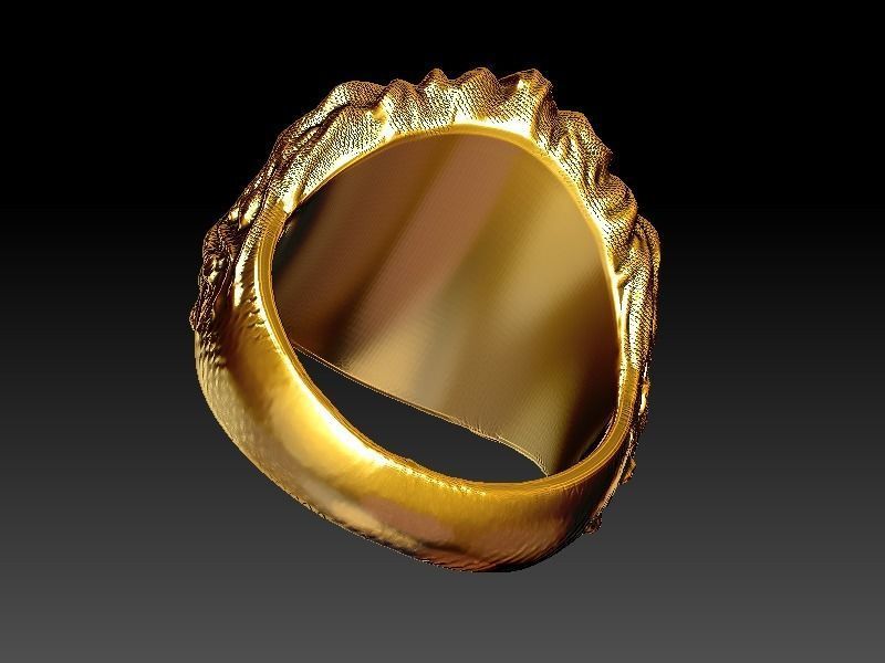 Medusa Gorgone Ring 3D print model_4