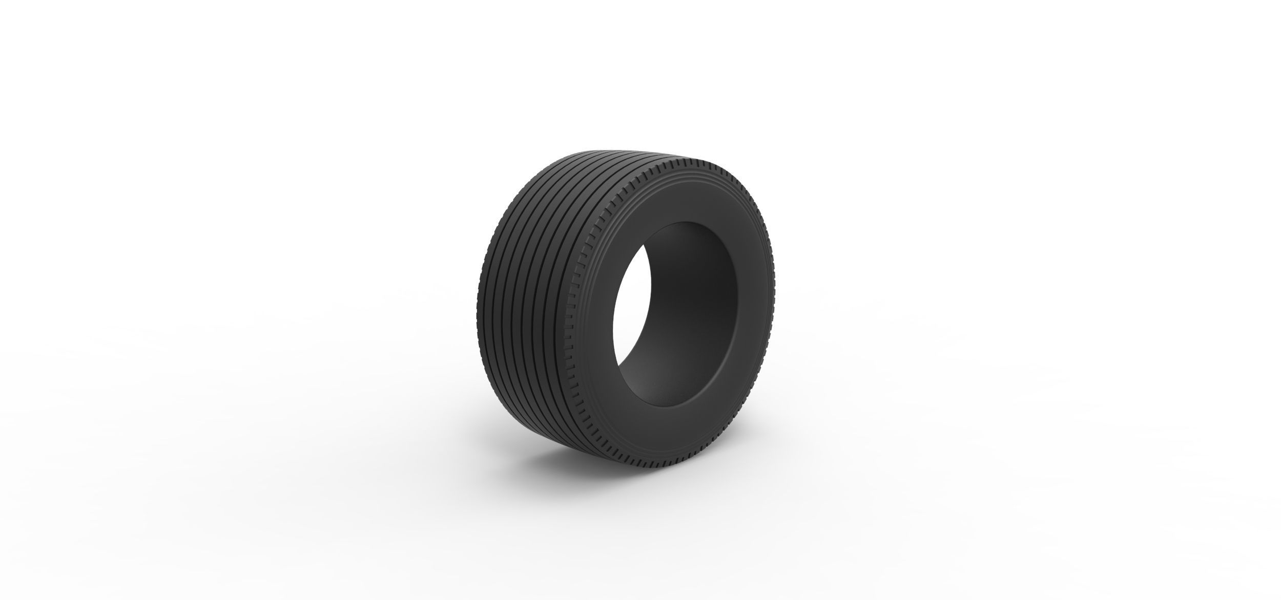 Super single semi tire 2 Scale 1 to 25 3D print model_1