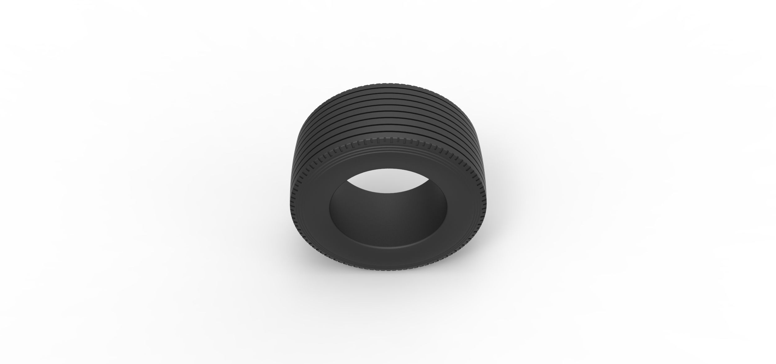 Super single semi tire 2 Scale 1 to 25 3D print model_5