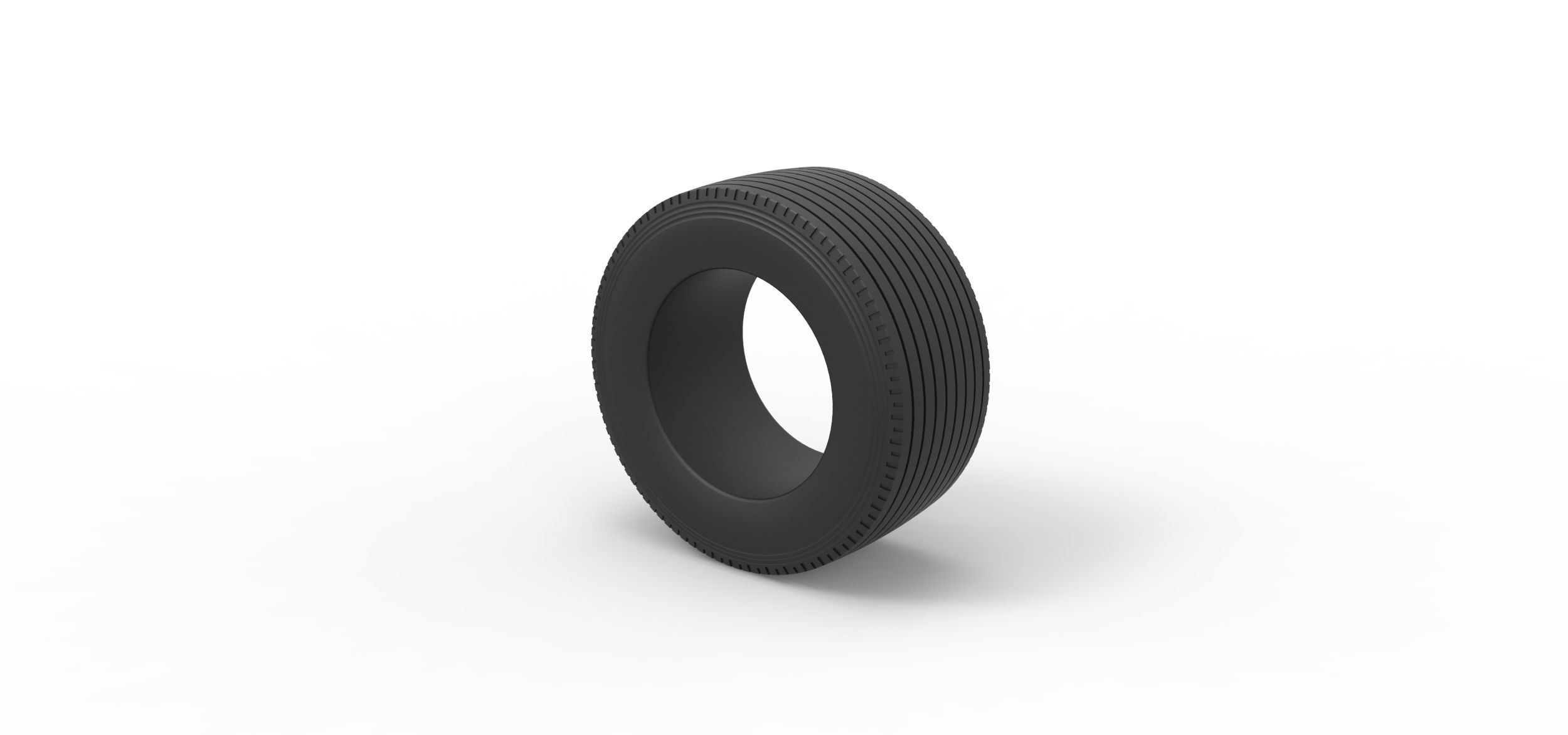 Super single semi tire 2 Scale 1 to 25 3D print model_6