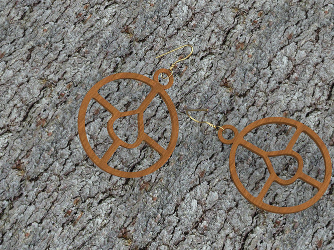 Circle earrings 3d model 3D model