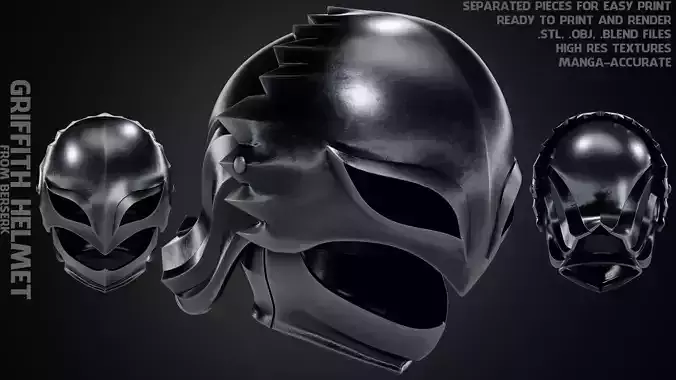 Berserk Griffith Helmet for Cosplay 3D print model