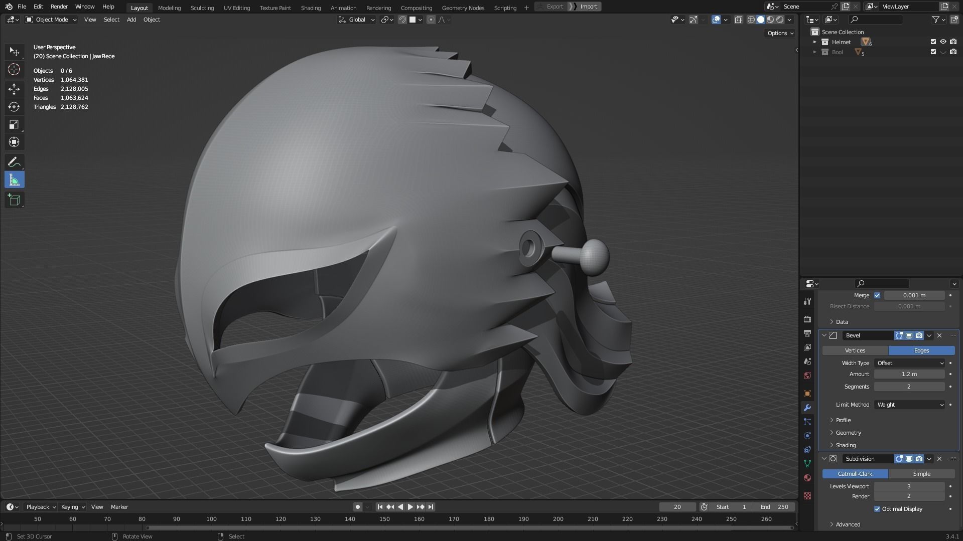 Berserk Griffith Helmet for Cosplay 3D print model_11