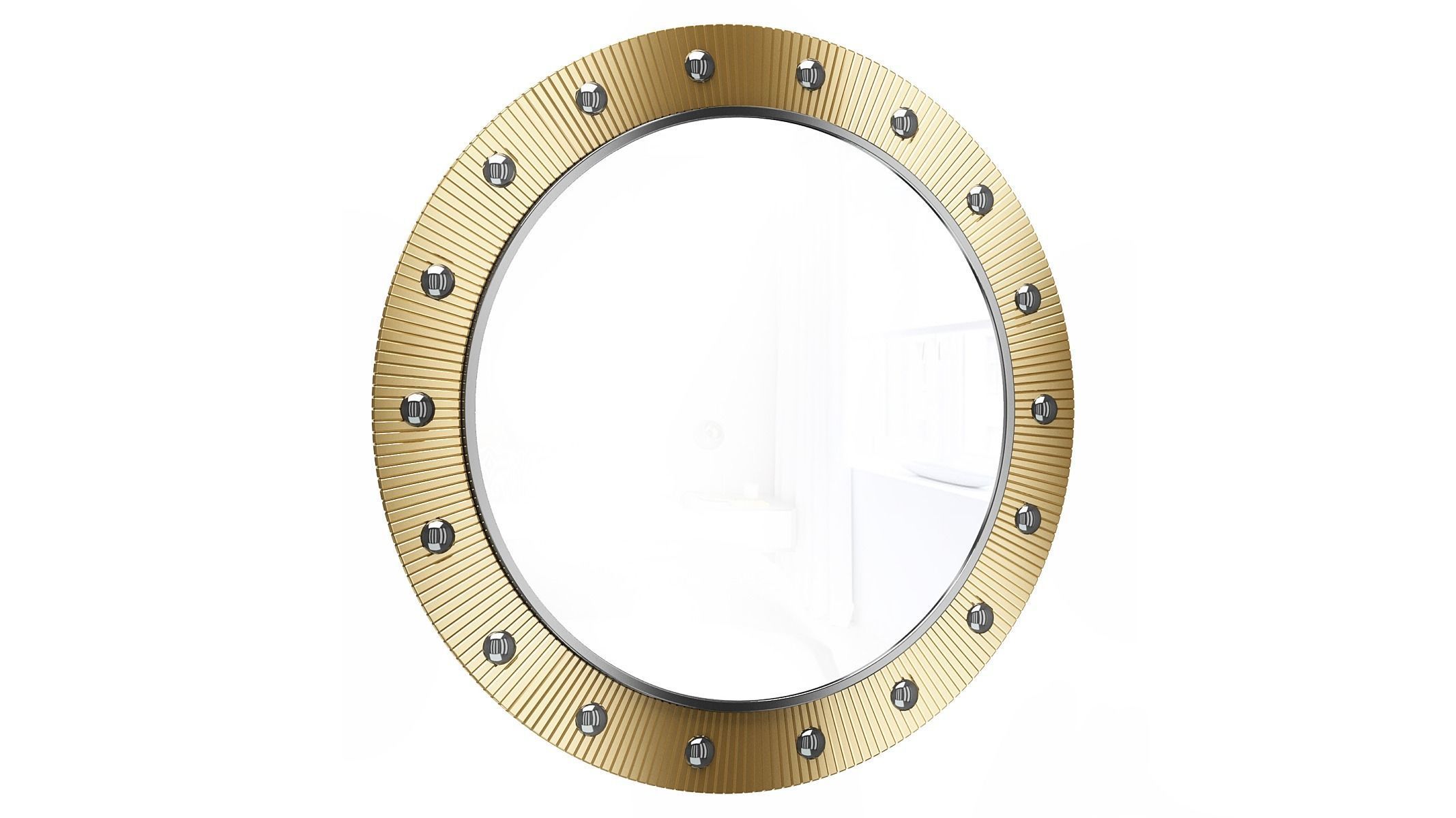 Mirror in a metal frame GZ-M1042 3D model_3