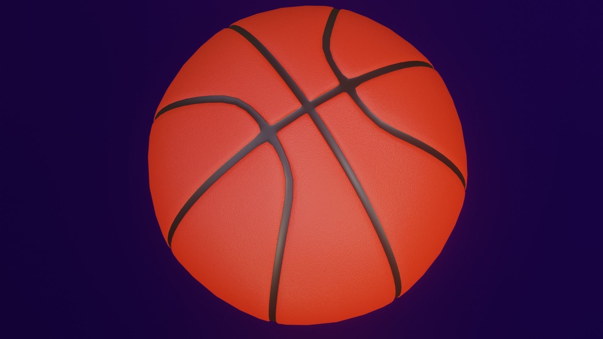 basketball ball Low-poly 3D model_9