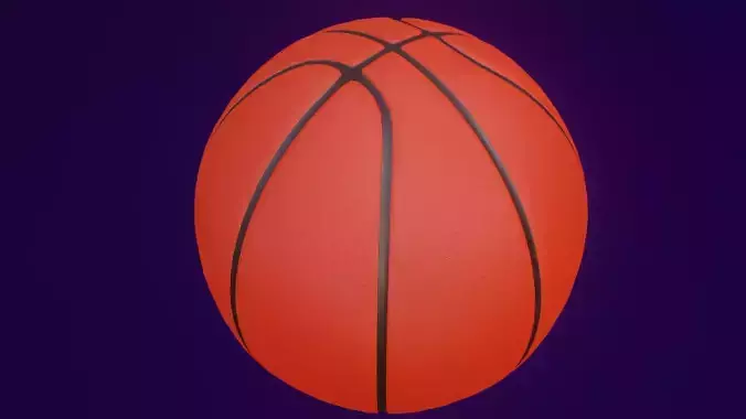 basketball ball Low-poly 3D model
