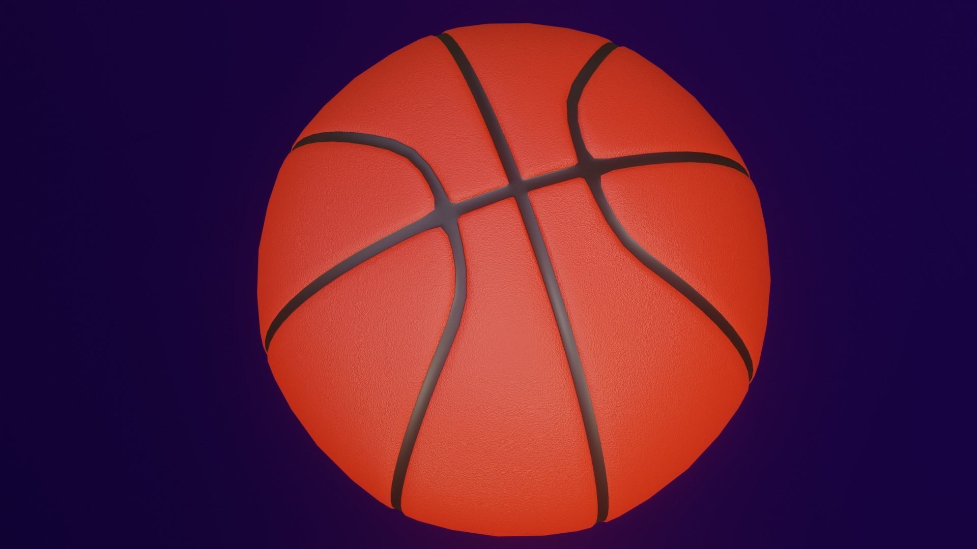 basketball ball Low-poly 3D model_2