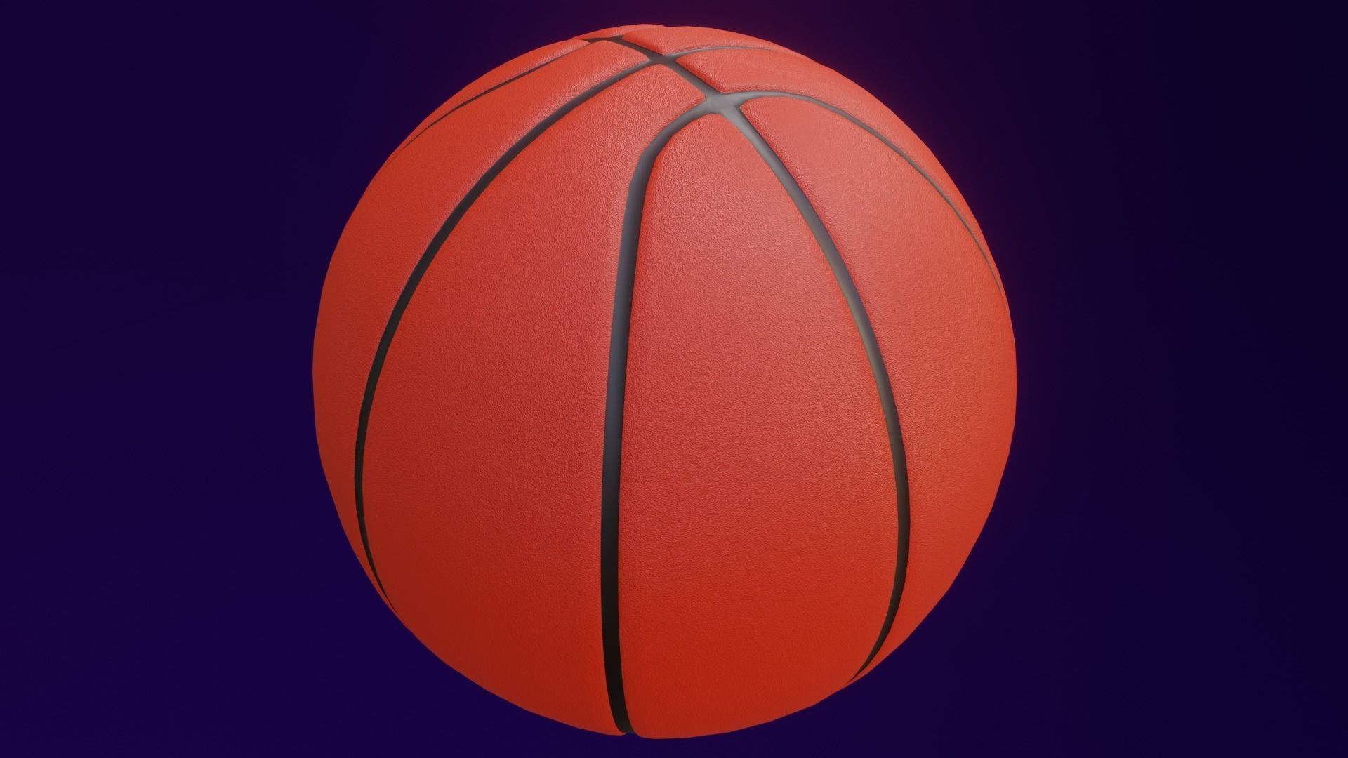 basketball ball Low-poly 3D model_4